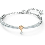 Yunc Lifelong Heart Necklace, Earrings, and Bracelet Crystal Jewelry Collection, Rose Gold & Rhodium Tone Finish