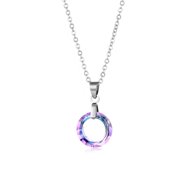 Yunc Trendy Accessories: K9 Crystal Pendant with Stainless Steel Short Necklace for Choker Style