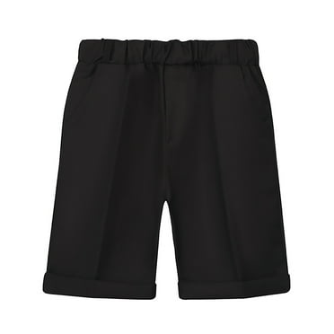 Yuncity Black Uniform Pants For Boys School Uniformss Performance Stretch Short Chino Shorts Dress Pants Black 3-4 Years