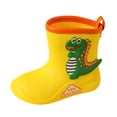 thumbnail image 1 of Yuncity Boys Girls Rain Boots Children Cute Cartoon Fashion Waterproof Non- Soft Bottom Fashion Boots Footwear Yellow 7-8 Years, 1 of 9