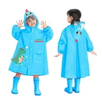 Yuncity Boys Girls Raincoat 3-10 Years Old Kids Lightweight Outdoor Play Rain Wear With Prints Waterproof Rain Jacket 7-8 Years