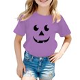 thumbnail image 1 of Yuncity Boys Girls Tshirts Halloween Cute Pumpkin Graphic Tees For Toddler Baby Short Sleeve Shirts Summer Fall Casual Holiday Tops Size 1-2 Years, 1 of 5
