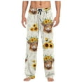 thumbnail image 1 of Yuncity Christmas Men Pajama Pants Casual With Drawstring Pockets Comfy Pjs Pants Sleepwear White L, 1 of 4