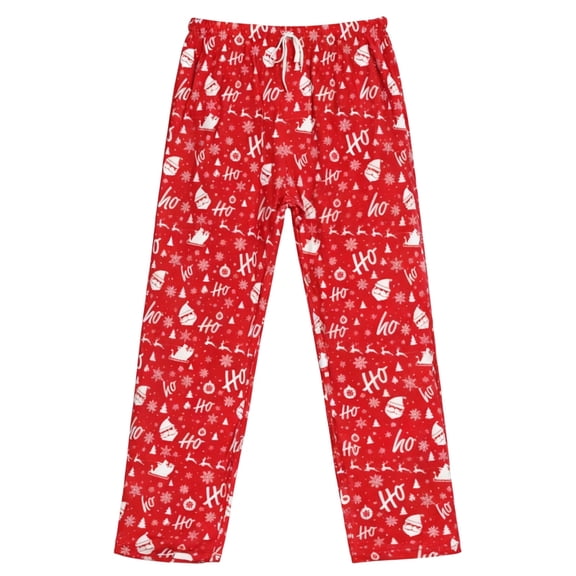 Yuncity Christmas Pajama Pants Men Xmas Soft Pants Relaxation Comfortable Elastic Waistband Lightweight Breathable Casual Outings Pjs Bottoms Red Xl