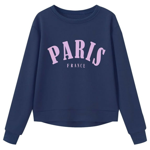Yuncity Cute Hoodies For Teen Girls Round Neck Long Sleeve Soft Sweatshirt Graphic Hoody Kids Cute Pullovers Top Clothes Girls Hoodie 3-4 Years