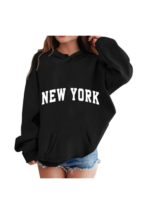 Cute Hoodies for Teen Girls Hoodie Long Sleeve Soft Sweatshirt Graphic Hoody Kids Pullovers Top Clothes for Girls Black 11-12 Years