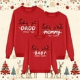 thumbnail image 1 of Yuncity Family Matching Christmas Pajamas Mom Funny Prints Sweatshirts Long Sleeve Xmas Cute Pullover Kids Mama Dad Outfit Festival Party Loungewear Sleepwear Xmas Pajama For Family, 1 of 6