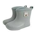 thumbnail image 1 of Yuncity Girls Boys Rain Boots Baby Easy On Rain Shoes Toddler Little Kid Short Lightweight Rainy Day Boots Footwear 5.5-6 Years, 1 of 6