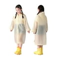 thumbnail image 1 of Yuncity Girls Boys Rain Jacket Autumn Plain Color Buttoned Thick Poncho Raincoats Rain Ponchos Rainwear Yellow One Size, 1 of 3