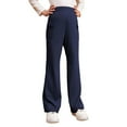 thumbnail image 1 of Yuncity Girls Uniform Pants Flare Pants Teen School Flared Trousers Size 6-15 Years Navy 9-10 Years, 1 of 9