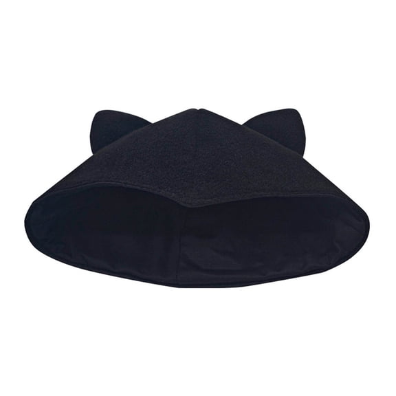Yuncity Halloween Adults Cat Ear Witch Hat Fashion Vintage Stylish Gothic Holiday Party Themed Event Headwear Black