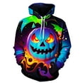 thumbnail image 1 of Yuncity Halloween Hoodie Men Autumn Winter Funny Pumpkin Series 3D Print Unisex Casual Mens Sweatshirt L, 1 of 2