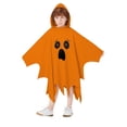thumbnail image 1 of Yuncity Halloween Kids Cape Ghost Face Hooded Sleeveless Cloak Casual Soft Loose Fit Fall Winter Poncho Holiday Party Cosplay Clothes Orange, 1 of 6