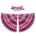 thumbnail image 1 of Yuncity Halloween Kids Rainbow Wings Costume Accessories Lightweight Soft Carnival Party Masquerade Dress Up Play Light Purple, 1 of 2