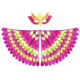 thumbnail image 1 of Yuncity Halloween Kids Rainbow Wings Costume Accessories Lightweight Soft Carnival Party Masquerade Dress Up Play, 1 of 2