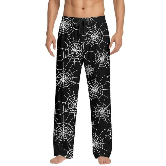 Yuncity Halloween Pajama Pants Men Casual Hallowmas Comfortable Relaxed Fit Soft Breathable for Home and Sleep Sleep Pants Black M