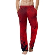 YUNCITY Halloween Pajama Pants Men Pumpkin Casual Leisure Homewear Pyjamas Pants Xl