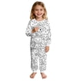 thumbnail image 1 of Yuncity Halloween Pajamas For Girls Diy Autumn Winter Long Sleeve Jammies Casual Pjs Cozy Comfortable Loungewear Nightwear Size 2-3 Years White, 1 of 8