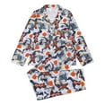 thumbnail image 1 of Yuncity Halloween Pajamas For Women Printed Collar Long Sleeve Pajama Long Pants Stylish Cute Pajama Sets Navy L, 1 of 9