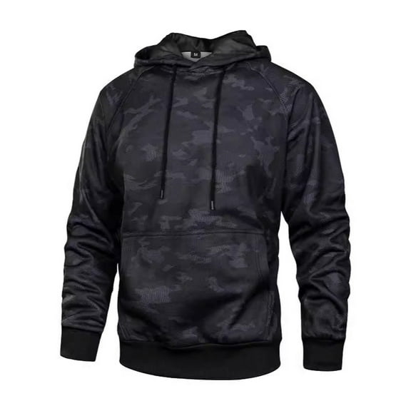 Yuncity Hoodie For Men Pullover Camo Hooded Sweatshirts Men Hoodies,M