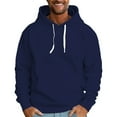 thumbnail image 1 of Yuncity Hoodie Men Autumn Winter Letter Oversize Loose Hooded No Pocket Pullover Sweater Top Blouse Coat Sweatshirts Men's Hoodies M, 1 of 5