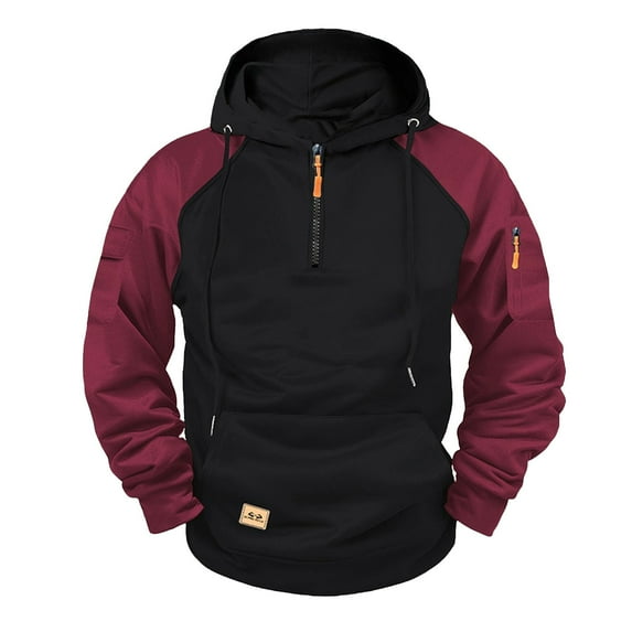 Yuncity Hoodies For Men Zip Up Winter Fleece Lined Sweatshirt Casual Loose Fit Pullover For Fall Cold Weather Comfort Mens Hoodie,Xxl