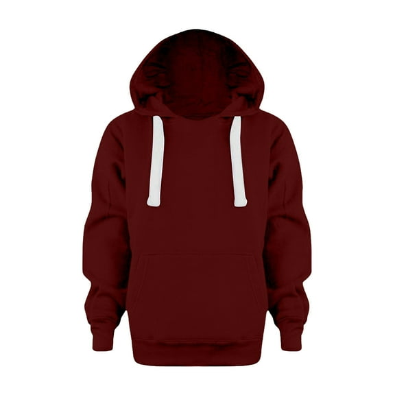 Yuncity Kids Boys Hoodies Sweatshirts Fashion Fall Winter Comfort Solid Color Hooded Hoodie Top Long Sleeve Girls Coat Sweatshirt Dailywear,7-8 Years