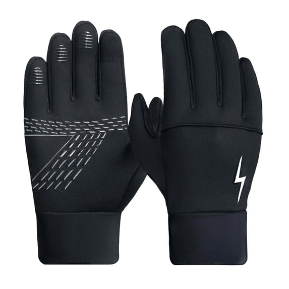 Yuncity Kids Cycling Ski Gloves Boys Girls Full Finger Waterproof Non- Touchscreen Warm Gloves Winter Outdoor Running Walking Sports,Navy