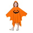 thumbnail image 1 of Yuncity Kids Halloween Cape Costume Hooded Sleeveless Cloak Pumpkin Graphic Print Lightweight Fall Winter Poncho Party Events Dress Up Clothes, 1 of 8