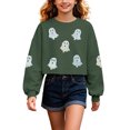 thumbnail image 1 of Yuncity Kids Halloween Tshirts Boys Girls Ghosts Graphic Tees Halloween Long Sleeve Sweatshirts Fall Casual Outdoor Holiday Shirts Tops Size 6-7 Years, 1 of 4