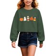 thumbnail image 1 of Yuncity Kids Halloween Sweatshirt Boys Girls Halloween Graphic Long Sleeve Tees Fall Casual Outdoor Activities Tops Size 6-7 Years, 1 of 4