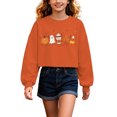 thumbnail image 1 of Yuncity Kids Halloween Sweatshirt Boys Girls Halloween Graphic Long Sleeve Tees Fall Casual Outdoor Activities Tops Size 6-7 Years, 1 of 4