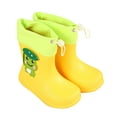 thumbnail image 1 of Yuncity Kids Rain Boots Boys Girls Unisex Rainy Season Baby Water Shoes Non- Lightweight Cartoon Adjustable Drawstring 2-10 Years Old Boots Footwear Yellow 5-6 Years, 1 of 3