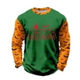 thumbnail image 1 of Yuncity Kids T-Shirts Boys Girls Halloween Letter Graphic Print Raglan Long Sleeve Tees Fall Casual Outdoor Holiday Tops Size 4-5 Years, 1 of 4