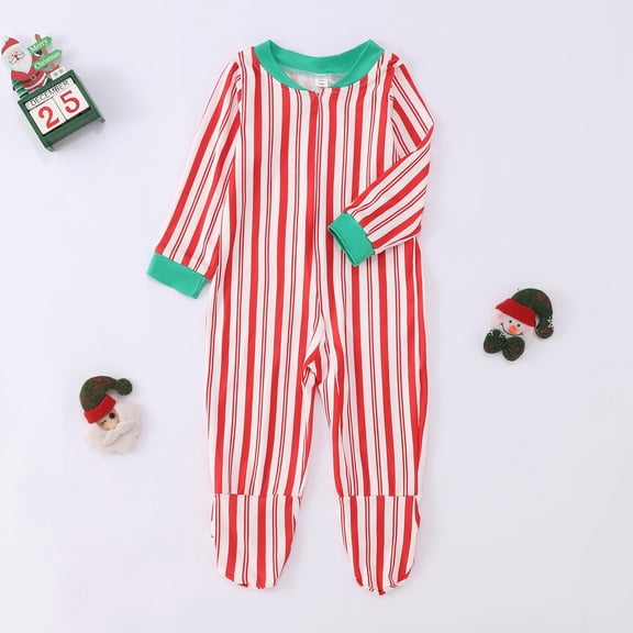 Yuncity Matching Christmas Pajamas For Family Outfit Printed Home Clothes Long Sleeve Romper Sleepwear Homewear Xmas Family Pajama Matching Sets