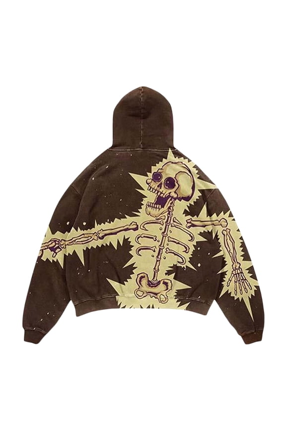 Men Halloween Hoodie Long Sleeve Print Slim Fit Pullover Hooded Casual Daily Wear In Spring Autumn Winter Xxxl Hoodies Men