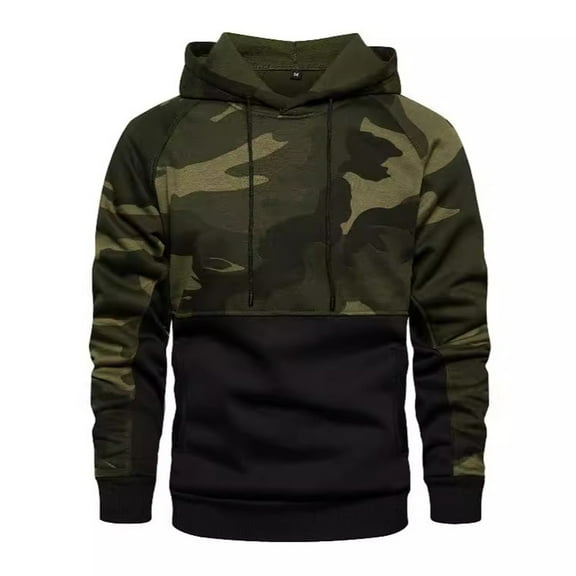 Yuncity Men Hoodie Pullover Camo Hooded Sweatshirts Men's Hoodies,Xl