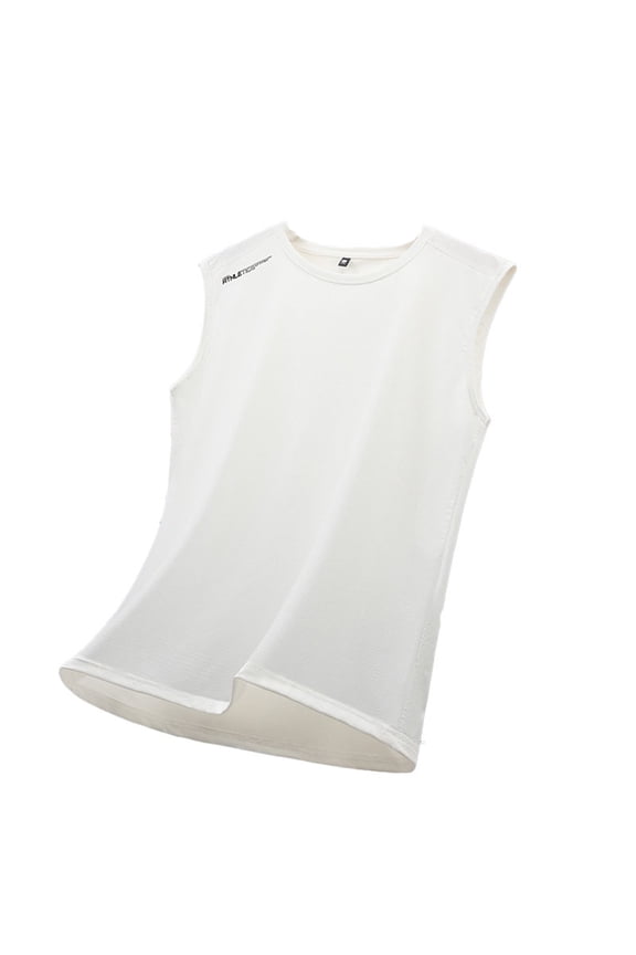 Men Tank Tops Summer Ice Silk Cool Breathable Fashionable Nylon Sports Sleeveless Base Top Mens White Tank Top Undershirts Shirts For Gym Beach Running L-5Xl