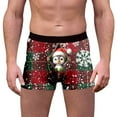 thumbnail image 1 of Yuncity Mens Christmas Boxer Briefs Xmas Penguin Snowflake Print Novelty Festive Party Shorts Men Underwear Cozy Dark Green 4Xl, 1 of 7