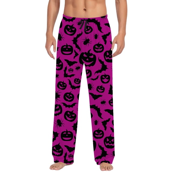 Yuncity Mens Halloween Pajama Pants Casual Sleep With Drawstring Pockets Comfortable Relaxed Fit Stretchy Soft Pj Pants For Men Xxl