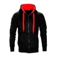 thumbnail image 1 of Yuncity Mens Hoodie Zip Up Casual Sweatshirts Stylish Slim Fit Hip Hop Fashion Hooded Tops Hoodies For Men,Black Xl, 1 of 2