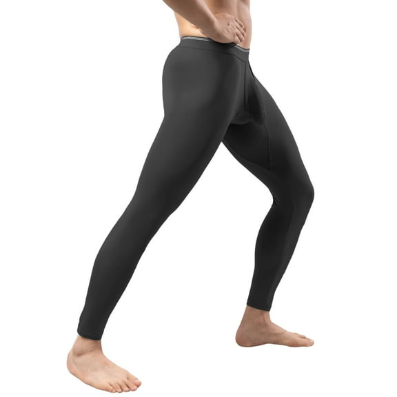 Yuncity Mens Pajama Pants Solid Color Ice Silk Elastic Comfort Long Sports Leggings L