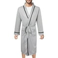 thumbnail image 1 of Yuncity Mens Pajamas Set Cotton Bathrobe Autumn Homewear Sleepwear Men Loungewear 3/Xl, 1 of 7