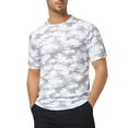 thumbnail image 1 of Yuncity Mens Shirt Print Round Neck Gym Workout Sports Wear Comfortable Breathable All Season Fit Men T Shirt L, 1 of 7