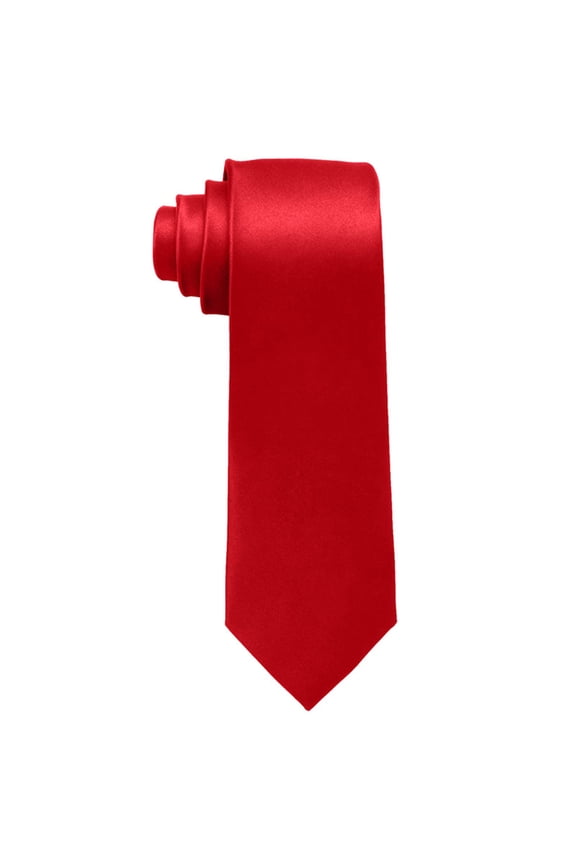 Mens Ties Solid Color Self-Tied Adjustable Tie Elegant Formal Occasions Design Unisex Neckties One Size Red