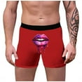 thumbnail image 1 of Yuncity Mens Valentines Day Boxer Briefs Underwear 3D Lip Print Breathable Personality Fashion Skin-Friendly Underpants Red Xxl, 1 of 4