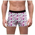 thumbnail image 1 of Yuncity Mens Valentines Day Boxer Briefs Underwear Funny Lips Print Soft Underpants Purple L, 1 of 5