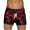 thumbnail image 1 of Yuncity Mens Valentines Day Boxer Briefs Underwear Printed Red Bubble Love Rose Shorts Mid Waist Comfy Underpants Pink S, 1 of 5