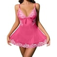 thumbnail image 1 of Yuncity Nightgown For Women Lace Bodysuit Shapewear Sheer Nightdress Pajamas Pjs Loungewear Soft S-Xxl, 1 of 4