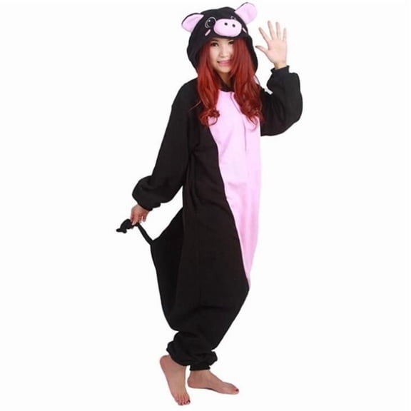 Yuncity Onesie Pajamas For Women Soft Animal Character Long Sleeve Cozy With Hood Zipper Front Casual Comfort Pjs Pajamas For Women Set Black Xl